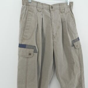 Vintage Gitano Cargo Pants Mens 32x30 Khaki Tan Outdoor 90s RARE-FINDS